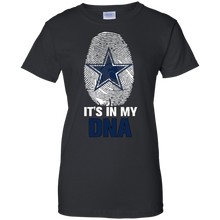 Load image into Gallery viewer, Cowboys Football It Is In My Dna T-Shirt For Women