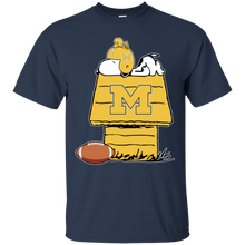 Load image into Gallery viewer, Michigan Wolverines Snoopy And Woodstock Waiting For Football Season T - Shirt For Men