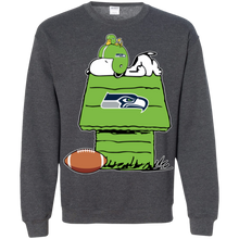 Load image into Gallery viewer, Seattle Seahawks Snoopy And Woodstock Waiting For Football Season Sweatshirt