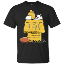 Load image into Gallery viewer, Michigan Wolverines Snoopy And Woodstock Waiting For Football Season T - Shirt For Men