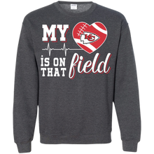 Load image into Gallery viewer, Kansas City Chiefs Football My Heart is on that Field Sweatshirt
