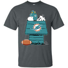 Load image into Gallery viewer, Miami Dolphins Snoopy And Woodstock Waiting For Football Season T - Shirt For Men