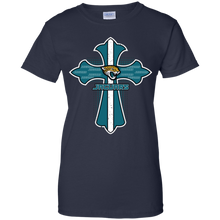 Load image into Gallery viewer, Cross Shirt For Jesus And Jacksonville Jaguars Fans T-Shirt For Women