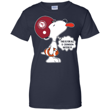 Load image into Gallery viewer, This Is For All U Alabama Crimson Haters Snoopy T-Shirt For Women
