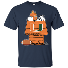 Load image into Gallery viewer, Miami Hurricanes Snoopy And Woodstock Waiting For Football Season T - Shirt For Men