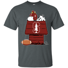 Load image into Gallery viewer, Stanford Cardinal Snoopy And Woodstock Waiting For Football Season T - Shirt For Men