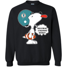 Load image into Gallery viewer, This Is For All U Miami Dolphins Haters Snoopy Sweatshirt