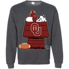 Load image into Gallery viewer, Oklahoma Sooners Snoopy And Woodstock Waiting For Football Season Sweatshirt