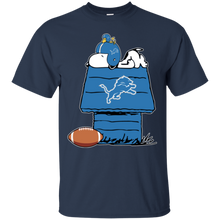 Load image into Gallery viewer, Detroit Lions Snoopy And Woodstock Waiting For Football Season T - Shirt For Men
