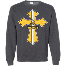Load image into Gallery viewer, Cross Shirt For Jesus And Minnesota Vikings Fans Sweatshirt