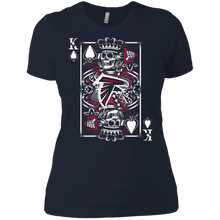 Load image into Gallery viewer, Atlanta Falcons Skull King Playing Card T-Shirt For Women