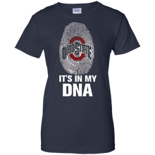 Load image into Gallery viewer, Ohio State Buckeyes Football It Is In My Dna T-Shirt For Women