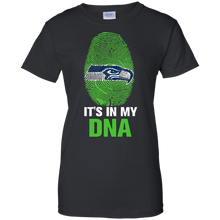 Load image into Gallery viewer, Seahawks Football It Is In My Dna T-Shirt For Women