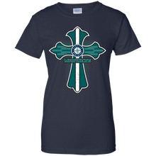 Load image into Gallery viewer, Cross Shirt For Jesus And Seattle Mariners Fans T-Shirt For Women