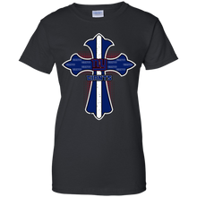 Load image into Gallery viewer, Cross Shirt For Jesus And New York Giants Fans T-Shirt For Women