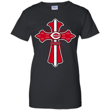 Load image into Gallery viewer, Cross Shirt For Jesus And Cincinnati Reds Fans T-Shirt For Women