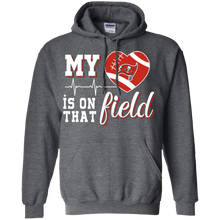 Load image into Gallery viewer, Tampa Bay Buccaneers Football My Heart is on that Field Hoodie Shirt