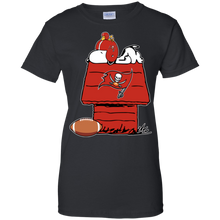 Load image into Gallery viewer, Tampa Bay Buccaneers Snoopy And Woodstock Waiting For Football Season T-Shirt For Women