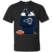 Load image into Gallery viewer, Los Angeles Rams Snoopy And Woodstock Waiting For Football Season T - Shirt For Men