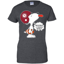 Load image into Gallery viewer, This Is For All U Alabama Crimson Haters Snoopy T-Shirt For Women