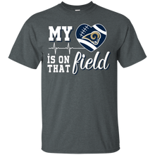 Load image into Gallery viewer, Los Angeles Rams Football My Heart is on that Field T - Shirt For Men