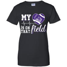 Load image into Gallery viewer, Abilene Christian Wildcats Football My Heart is on that Field T-Shirt For Women