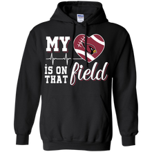Load image into Gallery viewer, Arizona Cardinals Football My Heart is on that Field Hoodie Shirt