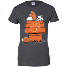 Load image into Gallery viewer, Clemson Tiger_paw Snoopy And Woodstock Waiting For Football Season T-Shirt For Women