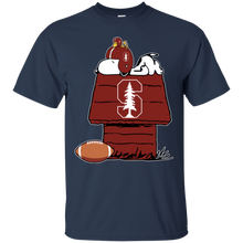 Load image into Gallery viewer, Stanford Cardinal Snoopy And Woodstock Waiting For Football Season T - Shirt For Men