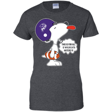 Load image into Gallery viewer, This Is For All U Abilene Christian Wildcats Haters Snoopy T-Shirt For Women