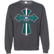 Load image into Gallery viewer, Cross Shirt For Jesus And Seattle Mariners Fans Sweatshirt