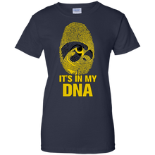 Load image into Gallery viewer, Iowa Hawkeyes Football It Is In My Dna T-Shirt For Women