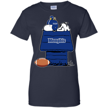 Load image into Gallery viewer, Memphis Tigers Snoopy And Woodstock Waiting For Football Season T-Shirt For Women