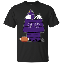 Load image into Gallery viewer, Tcu Horned Frogs Snoopy And Woodstock Waiting For Football Season T - Shirt For Men